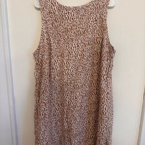 Old Navy Brown and White Animal Print Midi Dress